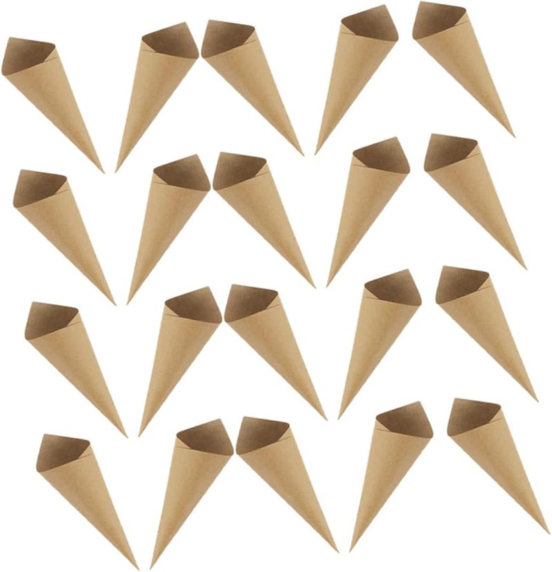 120 Pcs Mini Kraft Paper Flower Cones For Wedding Bouquet Decoration - Image 1